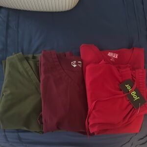 Jockey Women's Scrub Set - Red, Green, Burgundy